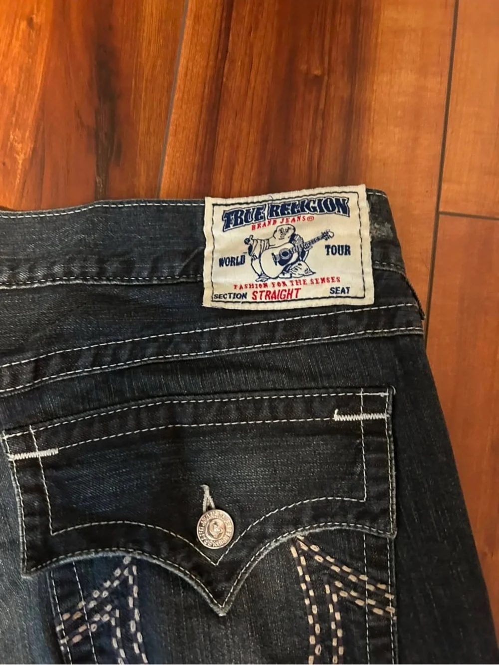 True religion dark wash straight leg